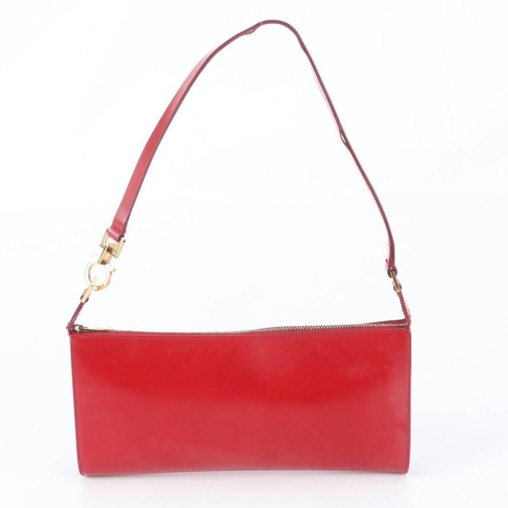 Salvatore Ferragamo Gancini Leather Shoulder Bag Handbag - Brand Name Women's
